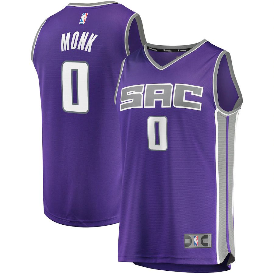 Men Sacramento Kings #0 Malik Monk Fanatics Branded Purple Fast Break Replica NBA Jersey->sacramento kings->NBA Jersey